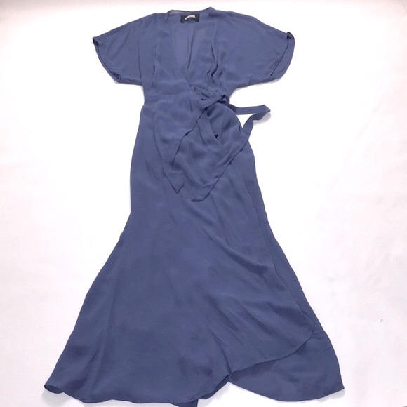Reformation Winslow maxi wrap dress blue xs - Picture 4 of 6